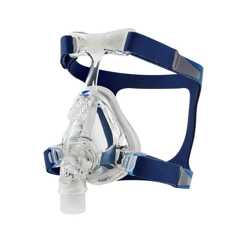 Στοματορινική μάσκα σιλικόνης Sefam Breeze+ για CPAP - BiPAP. Διατίθεται με κεφαλοδέτη