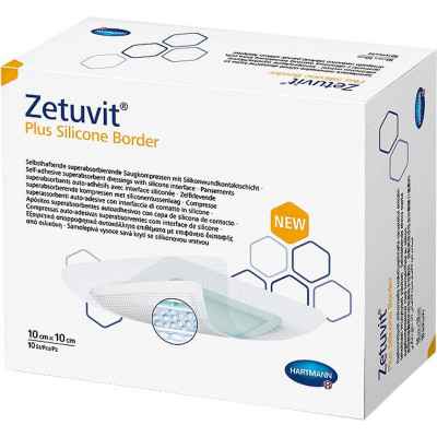 Επιθέματα κατακλίσεων αυτοκόλλητα Hartmann Zetuvit Plus Silicone Border 10x10 cm | Συσκευασία 10 τεμ.