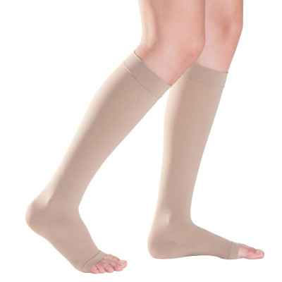 Κάλτσες Sigvaris Top Fine Select μπεζ με ανοιχτά δάκτυλα και άριστη εφαρμογή
