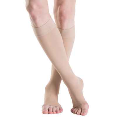 Κάλτσες κάτω γόνατος Sigvaris TFS 702 Κλάση 2 (22-36mm Hg) Μπεζ με ανοιχτά δάκτυλα