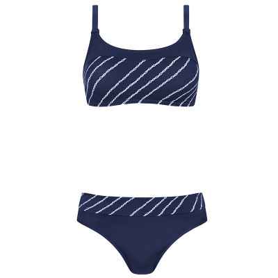 Μαγιό μαστεκτομής Amoena Timeless Chic OP Bikini Set Μπλε