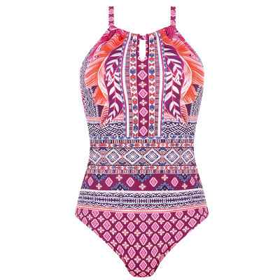 Μαγιό μαστεκτομής Amoena Boho Vibes OP φούξια εμπριμέ