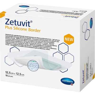 Επιθέματα κατακλίσεων αυτοκόλλητα Hartmann Zetuvit Plus Silicone Border 12,5x12,5 cm | Συσκευασία 10 τεμ.