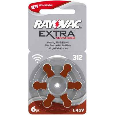 Μπαταρίες ακουστικών βαρηκοΐας Rayovac Extra Advanced 312 (6τμχ)