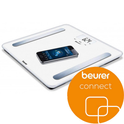 Η ηλεκτρονική ζυγαριά - λιπομετρητής Beurer BF 600  συνδέεται μέσω Bluetooth με το smartphone σας