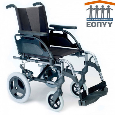 Αναπηρικό αμαξίδιο αλουμινίου ελαφρού τύπου Breezy Style 12" μεσαίους τροχούς | ΕΟΠΥΥ