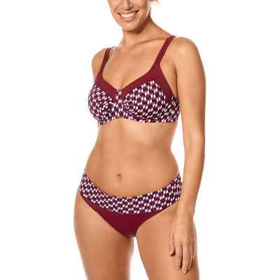 Μαγιό μαστεκτομής Amoena Apulia SB Bikini Set | Μπορντώ Μαγιό μαστεκτομής