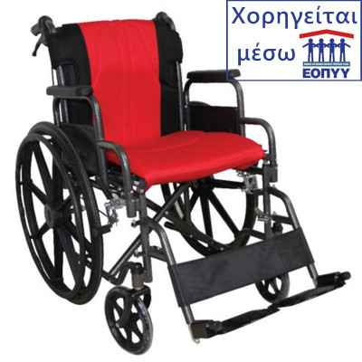 Αναπηρικό αμαξίδιο Golden Κόκκινο / Μαύρο. Χορηγείται από τον ΕΟΠΥΥ