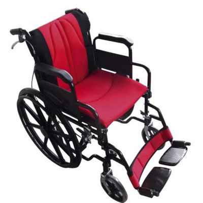 Αναπηρικό αμαξίδιο Golden Κόκκινο / Μαύρο με πλάτος 46 cm