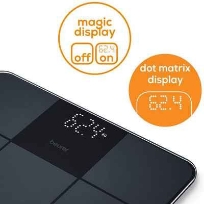 Ψηφιακή ζυγαριά μπάνιου Beurer GS 235 μαύρη Ηλεκτρονικές ζυγαριές μπάνιου - σώματος