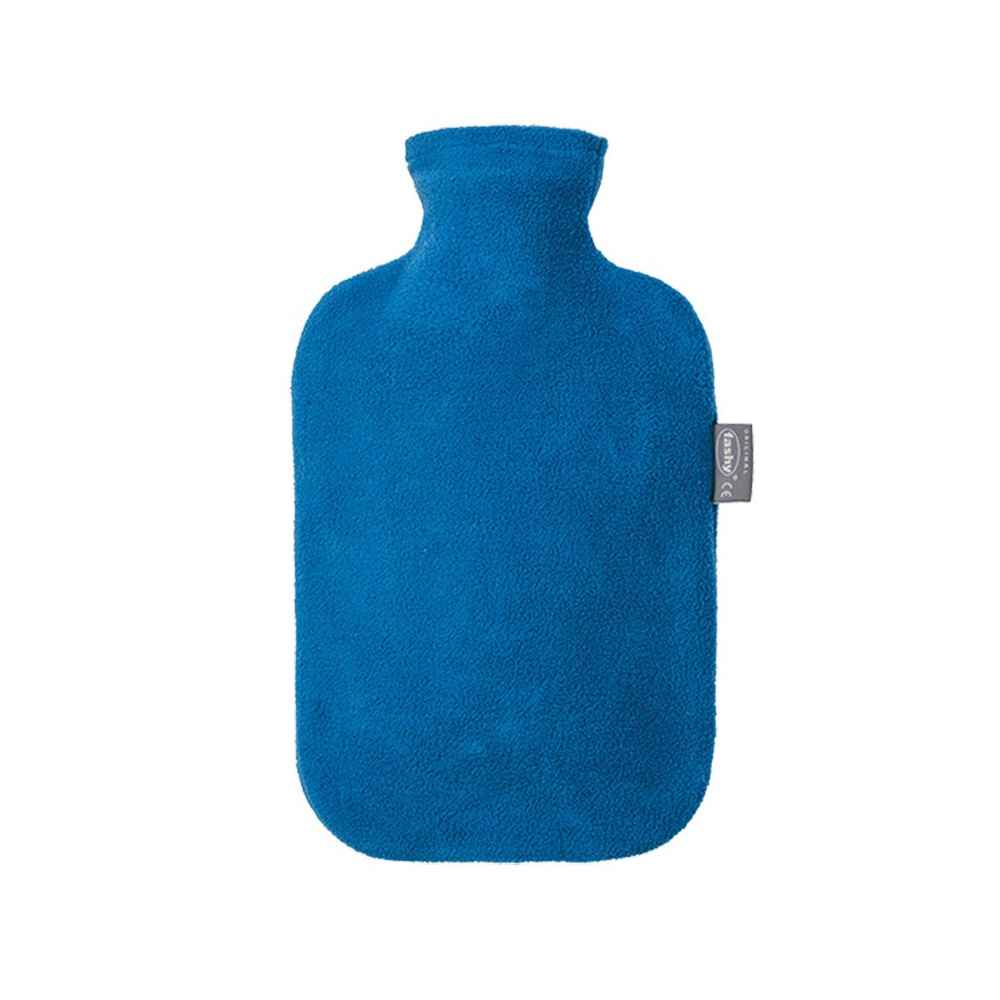 Θερμοφόρα νερού με μπλε Fleece κάλυμμα Fashy 2 Lit